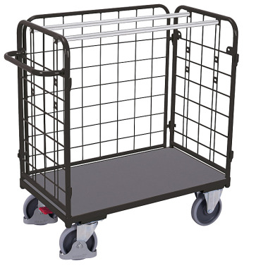 VARIOfit Low three-wall parcel trolley External dimensions: 1,190 x 625 x 1,220 mm (W/D/H) sw-600.313/AG