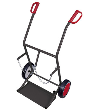 VARIOfit Steel bottle trolley for 2 bottles of 20 litres capacity External dimensions: 705 x 570 x 1,110 mm (W/D/H) fk-1100/AG