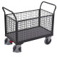 VARIOfit Four-wall trolley with wire, RAL 7016 External dimensions: 1,190 x 600 x 1,015 mm (W/D/H) sw-600.401/AG