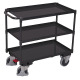 VARIOfit Table trolley with 3 shelves, RAL 7016 External dimensions: 985 x 500 x 910 mm (W/D/H) sw-500.610/AG