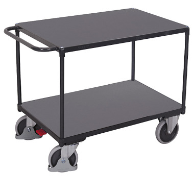 VARIOfit Heavy-duty table trolley with 2 shelves, RAL 7016 External dimensions: 1,190 x 600 x 920 mm (W/D/H) sw-600.510/AG