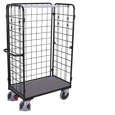 VARIOfit Three-wall parcel trolley, high, RAL 7016 External dimensions: 1,190 x 625 x 1,820 mm (W/D/H) sw-600.306/AG