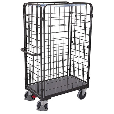 VARIOfit Parcel four-wall trolley, high, RAL 7016 External dimensions: 1,190 x 640 x 1,820 mm (W/D/H) sw-600.405/AG