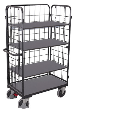 VARIOfit High shelf trolley, RAL 7016 External dimensions: 1,190 x 625 x 1,820 mm (W/D/H) sw-600.304/AG