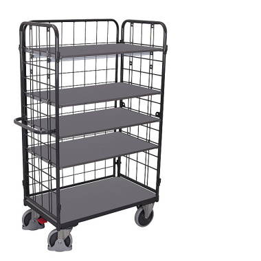 VARIOfit High shelf trolley, RAL 7016 External dimensions: 1,390 x 825 x 1,820 mm (W/D/H) sw-800.305/AG