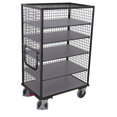 VARIOfit Shelf trolley, welded, RAL 7016 External dimensions: 1,115 x 730 x 1,810 mm (W/D/H) sw-700.410/AG