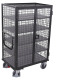 VARIOfit Welded shelf trolley, RAL 7016 External dimensions: 1,115 x 730 x 1,810 mm (W/D/H) sw-700.987/AG