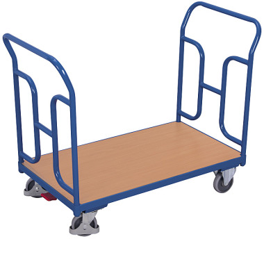 VARIOfit Double push-bar trolley with curved tubes External dimensions: 1,040 x 500 x 935 mm (W/D/H) sw-500.219