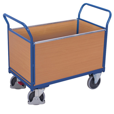 VARIOfit Four-wall trolley with wood External dimensions: 1,190 x 600 x 1,015 mm (W/D/H) sw-600.400