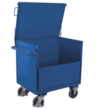 VARIOfit Welded sheet metal box trolley, with lid External dimensions: 1,365 x 830 x 1,115 mm (W/D/H) sw-800.415