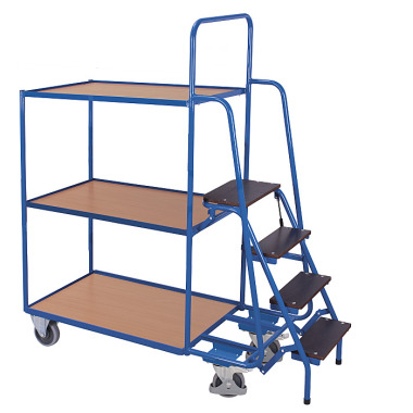 VARIOfit Order picking trolley with 3 shelves, high External dimensions: 1,695 x 625 x 1,900 mm (W/D/H) sw-600.616