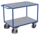 VARIOfit Heavy-duty table trolley with 2 zinc plate shelves External dimensions: 1,190 x 700 x 920 mm (W/D/H) sw-700.505