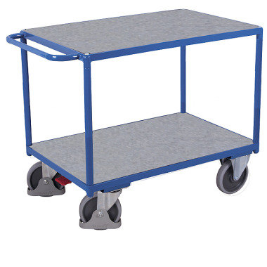 VARIOfit Heavy-duty table trolley with 2 zinc plate shelves External dimensions: 1,390 x 800 x 920 mm (W/D/H) sw-800.505