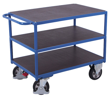 VARIOfit Heavy-duty table trolley with 3 shelves External dimensions: 1,390 x 800 x 925 mm (W/D/H) sw-800.617