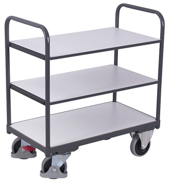 VARIOfit ESD shelf trolley, low External dimensions: 1,260 x 800 x 990 mm (W/D/H) sw-800.257