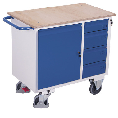 VARIOfit Workshop trolley with 4 drawers External dimensions: 1,110 x 600 x 960 mm (W/D/H) sw-985.000