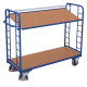 VARIOfit Shelf trolley with 2 wooden shelves External dimensions: 1,510 x 550 x 1,235 mm (W/D/H) sw-540.200