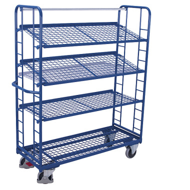 VARIOfit Shelf trolley with 4 wire mesh shelves External dimensions: 1,805 x 650 x 1,855 mm (W/D/H) sw-640.212