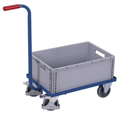 VARIOfit Handle trolley with plastic crate External dimensions: 890 x 420 x 875 mm (W/D/H) sw-450.806