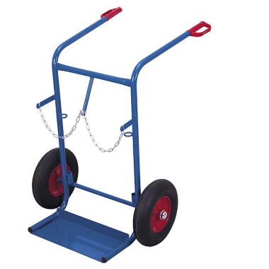 VARIOfit Steel bottle trolley for 2 bottles of 40 - 50 litres Outer dimensions: 855 x 975 x 1,240 mm (W/D/H) fk-1301