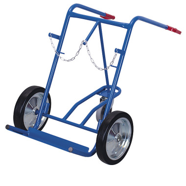 VARIOfit Steel bottle trolley for 2 bottles of 40 - 50 litres Outer dimensions: 855 x 975 x 1,240 mm (W/D/H) fk-1302