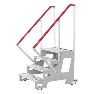 HYMER Industrietritt, Grundmodul, Stufenbreite 1000 mm, 4 Stufen, Standhöhe 0,80 m 22711004