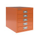 BISLEY MultiDrawer™, 12er Serie, 5 Schubladen à H 51 mm, DIN A4, Farbe: orange  L125603