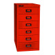 BISLEY MultiDrawer™, 29er Serie, DIN A4, 6 Schubladen, Farbe orange L296603