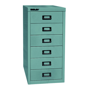 BISLEY MultiDrawer™, 29er Serie, DIN A4, 6 Schubladen, Farbe lichtgrau L296645