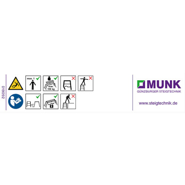 MUNK Information sticker for bridging platform Sticker 19092 19161