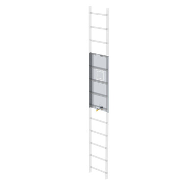 MUNK Lockable access barrier Bright aluminium, height: 1,190 mm 63499