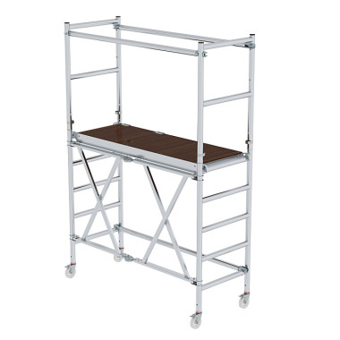 MUNK Folding scaffolding with extension unit Platform height 1.54 m 115601