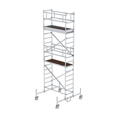 MUNK Mobile scaffolding, 0.75 נ1.80 m, with chassis bar. Platform height 4.45 m 154445