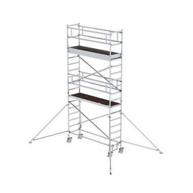 MUNK Mobile scaffolding, 0.75 נ2.45 m, with outrigger. Platform height 4.35 m 155446