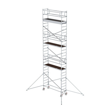 MUNK Mobile scaffolding, 0.75 נ2.45 m, with outrigger. Platform height 7.35 m 155746