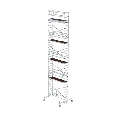 MUNK Mobile scaffolding, 0.75 נ2.45 m, with chassis bar. Platform height 9.45 m 155945