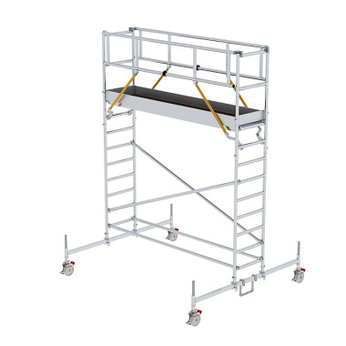 MUNK Mobile scaffolding SG 0.75 נ3 m with chassis bar platform height 3.26 m 156344