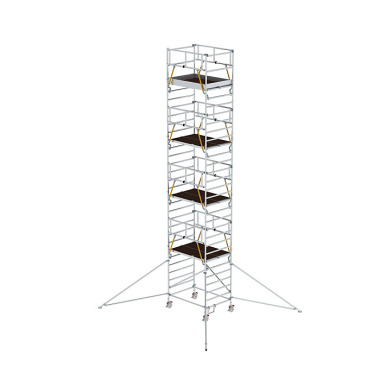 MUNK Mobile scaffolding SG 1.35 נ1.8 m with outrigger & double platform platform height 8.39 m 167839