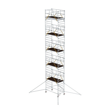 MUNK Mobile scaffolding SG 1.35 נ2.45 m with outrigger & double platform platform height 11.47 m 168139