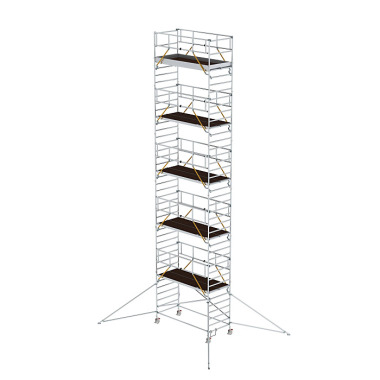 MUNK Mobile scaffolding SG 1.35 נ3 m with outrigger & double platform platform height 11.47 m 169139