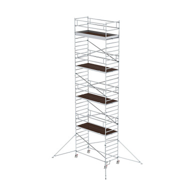 MUNK Mobile scaffolding, 1.35 נ3.0 m, with outrigger &amp double platform. Platform height 9.35 m 169936