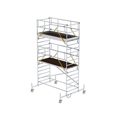 MUNK Mobile scaffolding SG 1.35 נ3 m with chassis bar & double platform platform height 4.66 m 175437