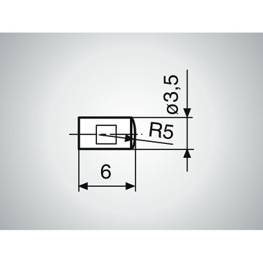 Mahr 16 Eei1 measuring insert D=3.5mm, inside 4118813