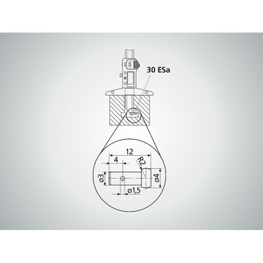 Mahr 30 ESa measuring insert for distance measurement 4125611