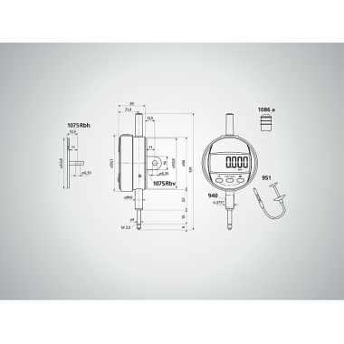 Mahr Fastening eyelet, 1075 Rbh horizontal 4336041