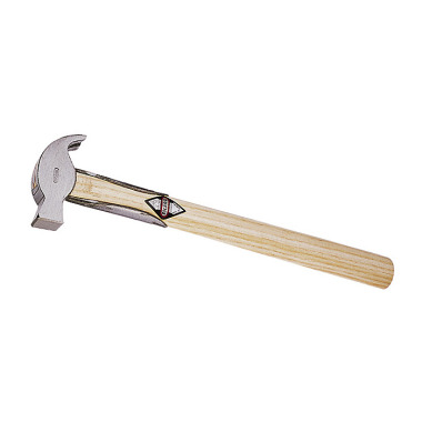 PICARD Hufhammer, deutsche Form, ganz blank, Holzstiel mit Federn, ES 0003011-350