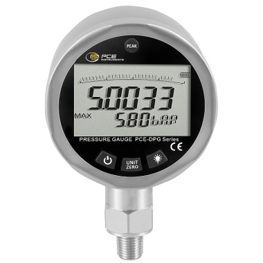 PCE-DPG 6 pressure indicator water & gases | 1.4” NPT thread connection|2.5” large display| Response time < 50 ms