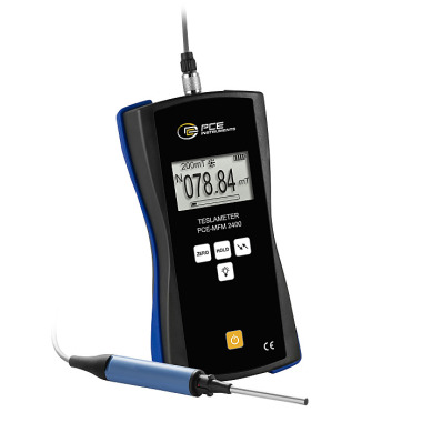 PCE Precise magnetic field meter PCE-MFM 2400+ |0..200 mT 200..2,400 mT 0..2,000 G 2,000..24,000 G |±1 % of VAT