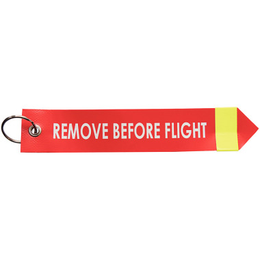 HALDER Normalien Warnfahne 220 x 40 Material PVC rot mit Reflektor Remove before flight 4217.B001