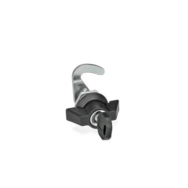 Ganter Hook-Type Latches, with Operating Elements / Operation with Key, Lockable 115.8-SCK-18-H1-SW-1